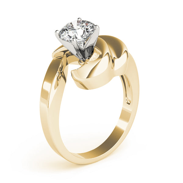 Brilliant Solitaires Any Shape Round Diamond Engagement Ring — 9K/18K Gold & Platinum