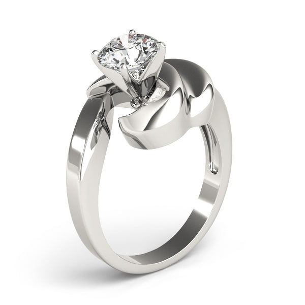 Brilliant Solitaires Any Shape Round Diamond Engagement Ring — 9K/18K Gold & Platinum