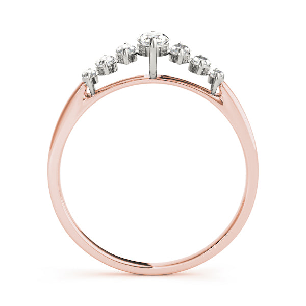 Fancy Marquise Half Eternity Ring in Gold & Platinum