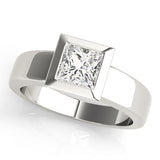 Couture Solitaires Princess Diamond Engagement Ring — 9K/18K Gold & Platinum