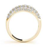 Multirow Pavã© Half Eternity Ring in Gold & Platinum