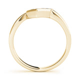Curved Bands Half Eternity Ring in Gold & Platinum