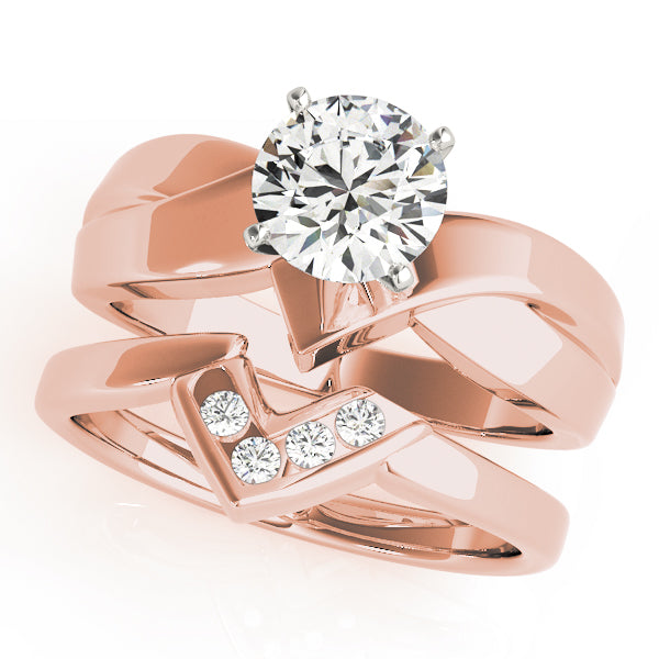 Statement Solitaires Any Shape Round Diamond Engagement Ring — 9K/18K Gold & Platinum