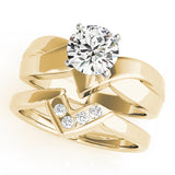 Statement Solitaires Any Shape Round Diamond Engagement Ring — 9K/18K Gold & Platinum
