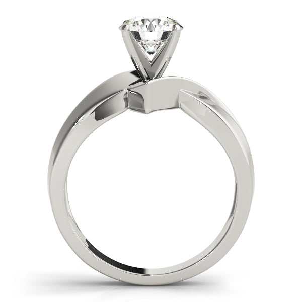 Statement Solitaires Any Shape Round Diamond Engagement Ring — 9K/18K Gold & Platinum