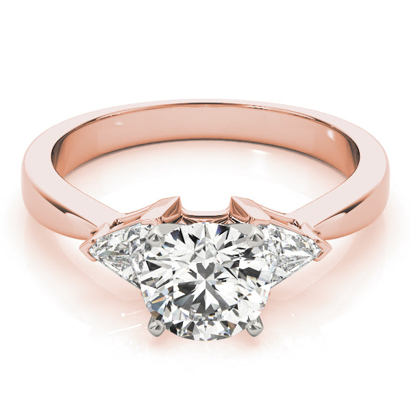 Opulent Three-Stone Trillion Diamond Engagement Ring — 9K/18K Gold & Platinum