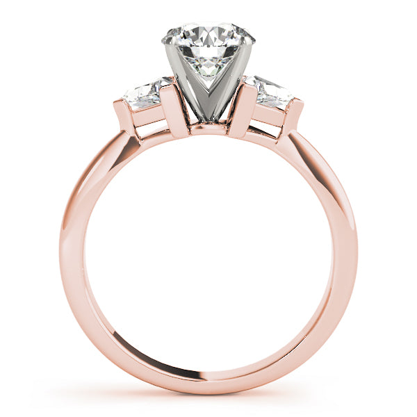 Opulent Three-Stone Trillion Diamond Engagement Ring — 9K/18K Gold & Platinum