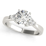 Opulent Three-Stone Trillion Diamond Engagement Ring — 9K/18K Gold & Platinum