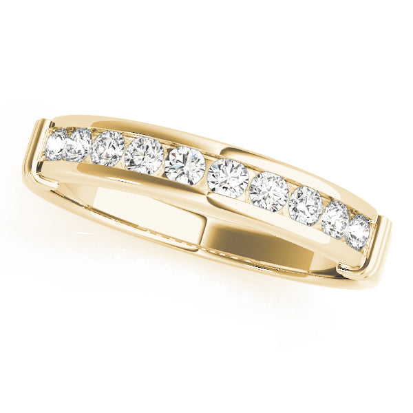 Channel Set Half Eternity Ring in Gold & Platinum