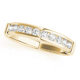 Channel Set Half Eternity Ring in Gold & Platinum