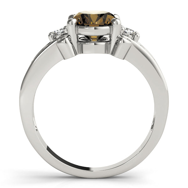 Graceful Color Rings Oval Diamond Engagement Ring — 9K/18K Gold & Platinum