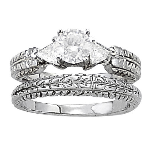 Gold Half Eternity Ring in Gold & Platinum