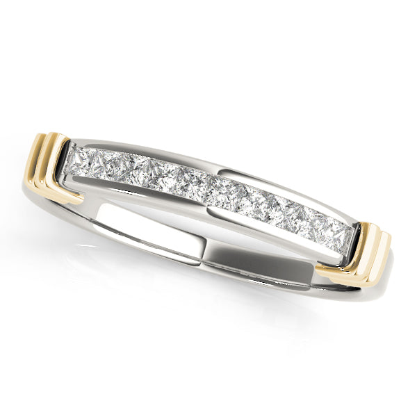 Channel Set Half Eternity Ring in Gold & Platinum
