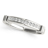 Channel Set Half Eternity Ring in Gold & Platinum