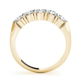 Prong Set Half Eternity Ring in Gold & Platinum