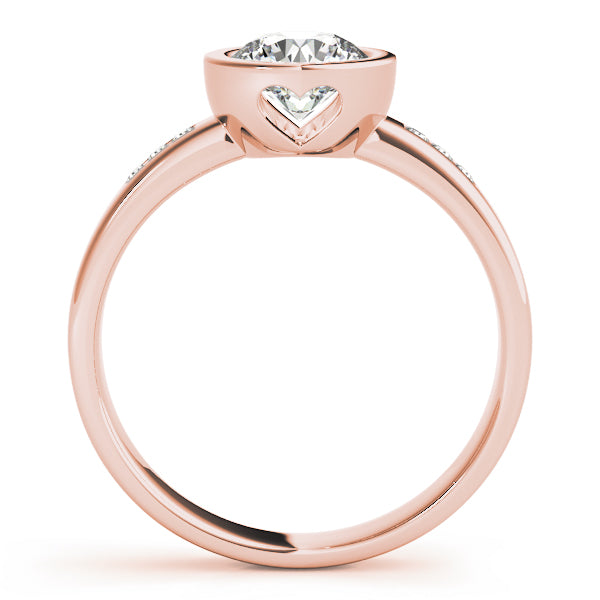 Enchanted Channel-Set Round Diamond Engagement Ring — 9K/18K Gold & Platinum