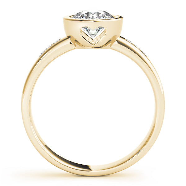 Enchanted Channel-Set Round Diamond Engagement Ring — 9K/18K Gold & Platinum