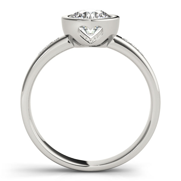 Enchanted Channel-Set Round Diamond Engagement Ring — 9K/18K Gold & Platinum