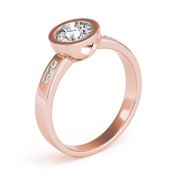 Enchanted Channel-Set Round Diamond Engagement Ring — 9K/18K Gold & Platinum