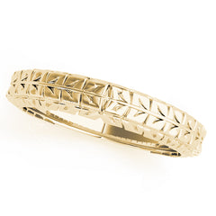 Vintage Filigree Wedding Gold Band