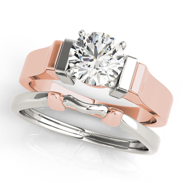 Noble Solitaires Round Diamond Engagement Ring — 9K/18K Gold & Platinum