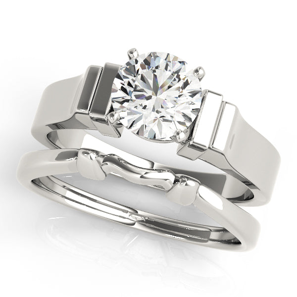 Noble Solitaires Round Diamond Engagement Ring — 9K/18K Gold & Platinum