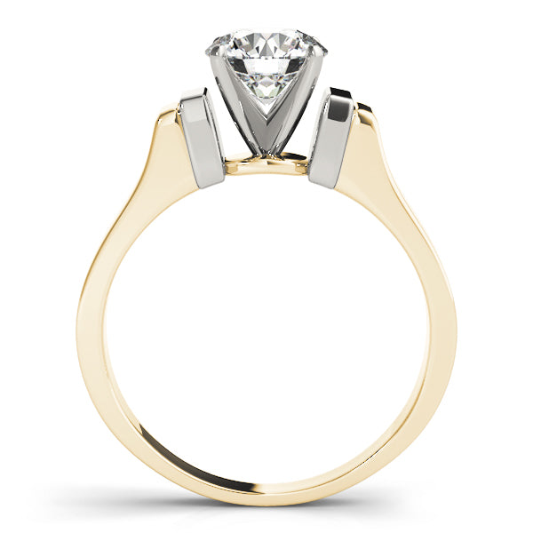Noble Solitaires Round Diamond Engagement Ring — 9K/18K Gold & Platinum
