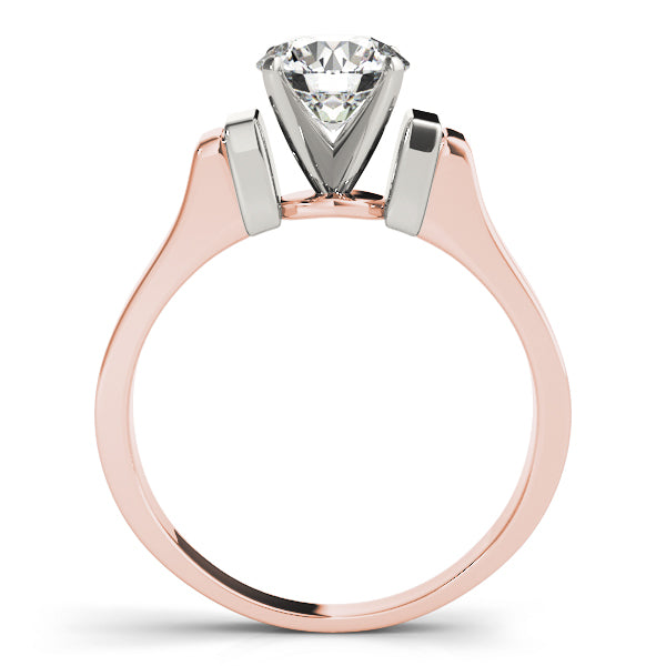 Noble Solitaires Round Diamond Engagement Ring — 9K/18K Gold & Platinum