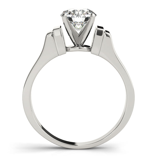 Noble Solitaires Round Diamond Engagement Ring — 9K/18K Gold & Platinum