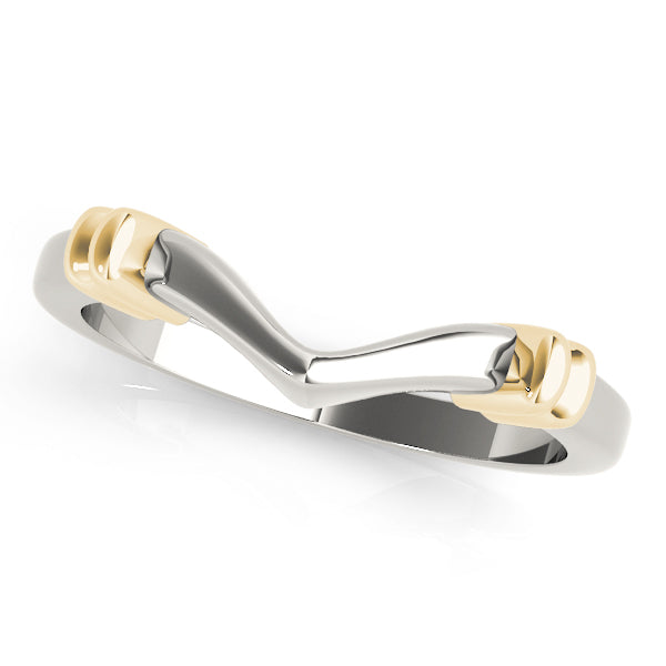 Curved Wedding Gold Band