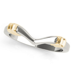 Curved Wedding Gold Band