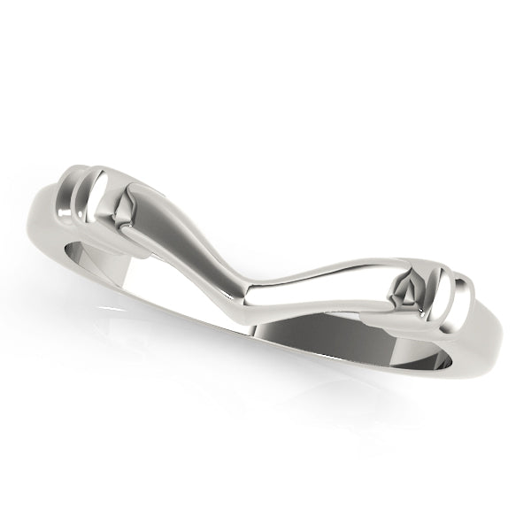 Curved Wedding Gold Band