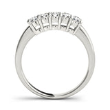 Prong Set Half Eternity Ring in Gold & Platinum