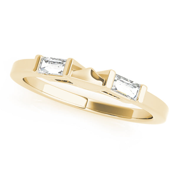 Baguette Half Eternity Ring in Gold & Platinum