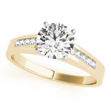 Artisan Channel-Set Round Diamond Engagement Ring — 9K/18K Gold & Platinum