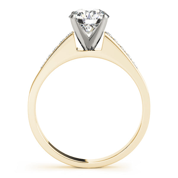 Artisan Channel-Set Round Diamond Engagement Ring — 9K/18K Gold & Platinum