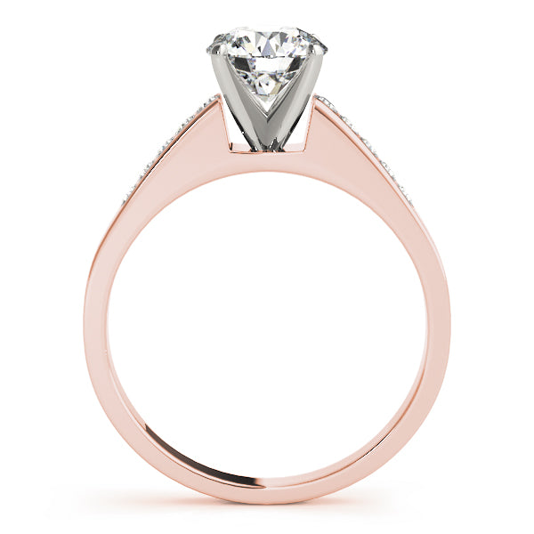 Artisan Channel-Set Round Diamond Engagement Ring — 9K/18K Gold & Platinum