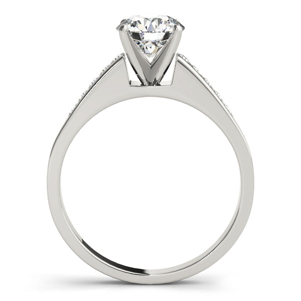 Artisan Channel-Set Round Diamond Engagement Ring — 9K/18K Gold & Platinum