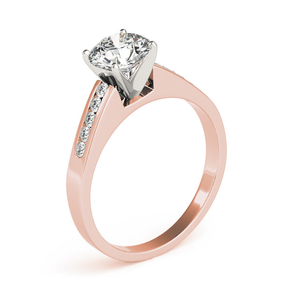 Artisan Channel-Set Round Diamond Engagement Ring — 9K/18K Gold & Platinum