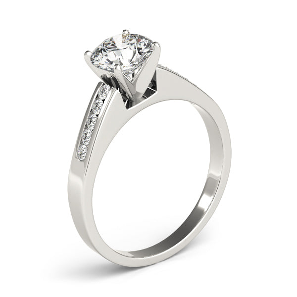 Artisan Channel-Set Round Diamond Engagement Ring — 9K/18K Gold & Platinum