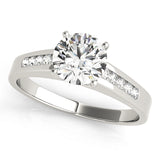 Artisan Channel-Set Round Diamond Engagement Ring — 9K/18K Gold & Platinum