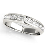 Channel Set Round Half Eternity Ring in Gold & Platinum