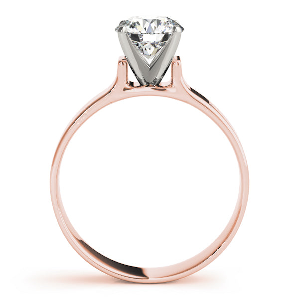 Lustrous Solitaires Round Diamond Engagement Ring — 9K/18K Gold & Platinum