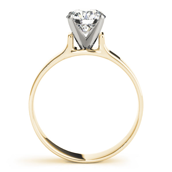 Lustrous Solitaires Round Diamond Engagement Ring — 9K/18K Gold & Platinum