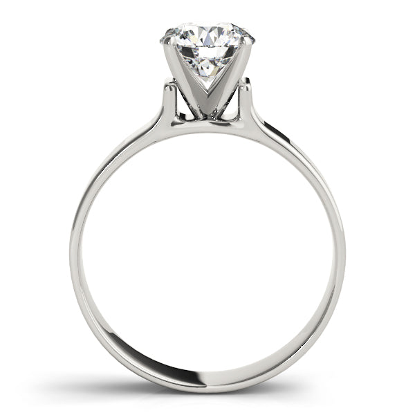 Lustrous Solitaires Round Diamond Engagement Ring — 9K/18K Gold & Platinum