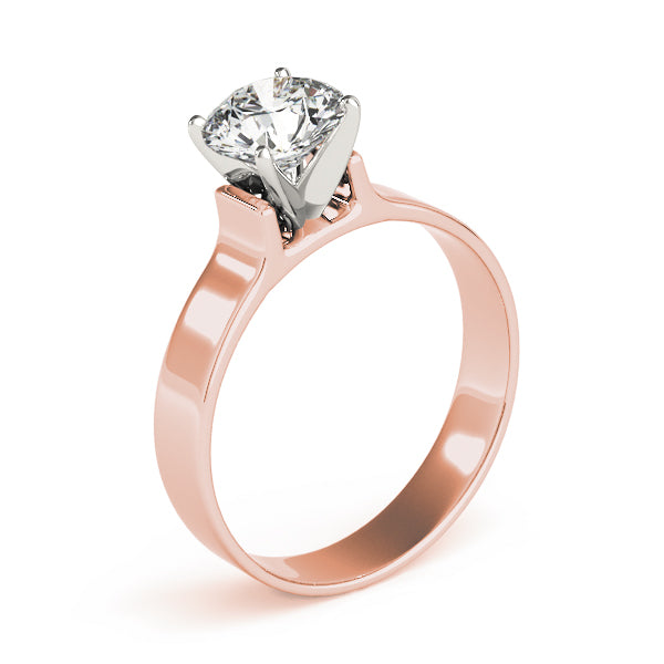 Lustrous Solitaires Round Diamond Engagement Ring — 9K/18K Gold & Platinum