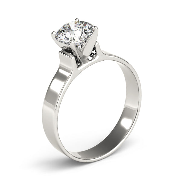 Lustrous Solitaires Round Diamond Engagement Ring — 9K/18K Gold & Platinum