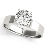 Lustrous Solitaires Round Diamond Engagement Ring — 9K/18K Gold & Platinum