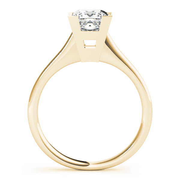 Refined Solitaires Princess Diamond Engagement Ring — 9K/18K Gold & Platinum