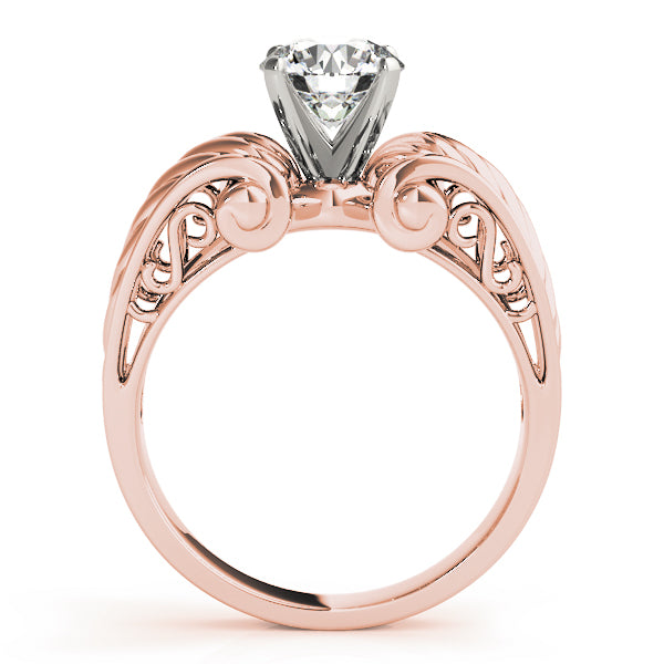 Dazzling Solitaires Any Shape Round Diamond Engagement Ring — 9K/18K Gold & Platinum